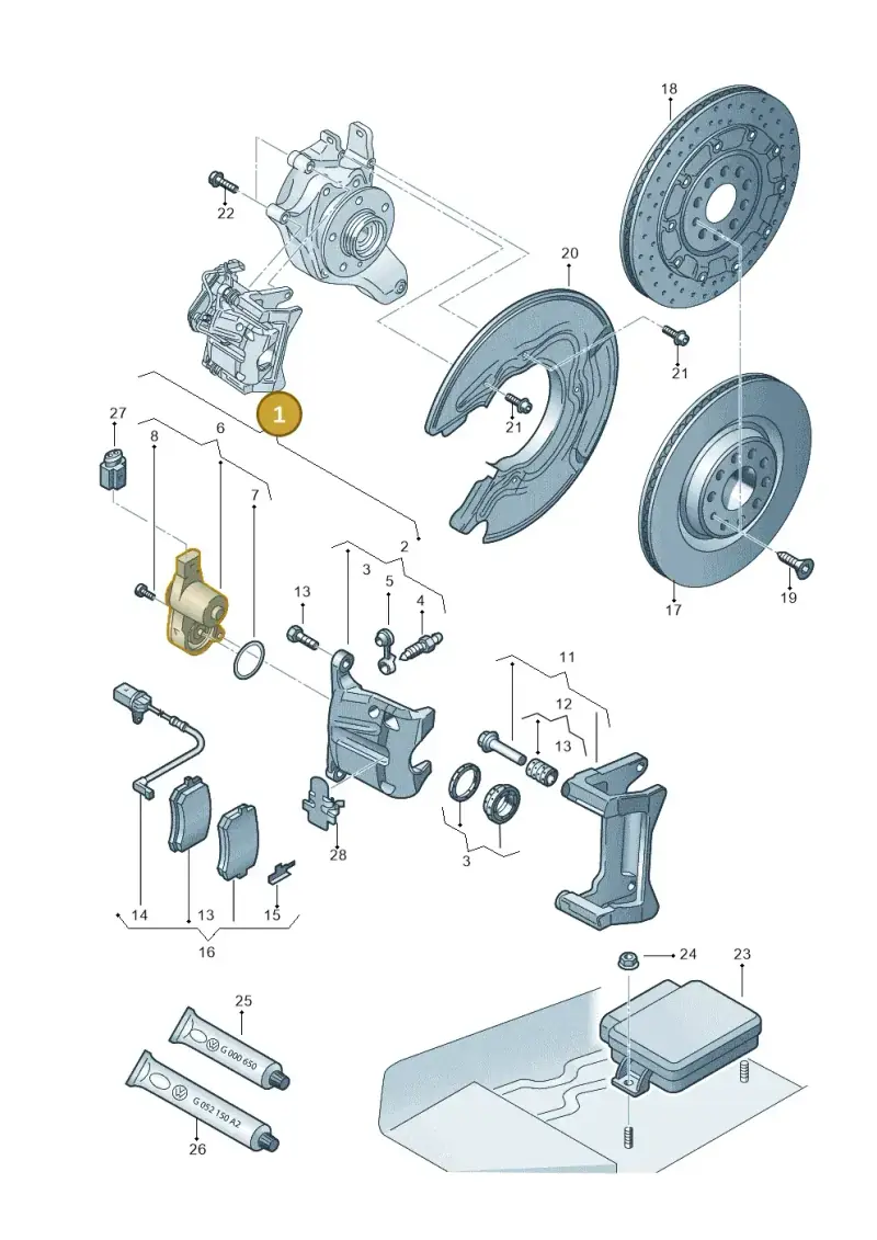 4H0615403B — Audi A8 (2013-2018) diagram 771615650, position 1