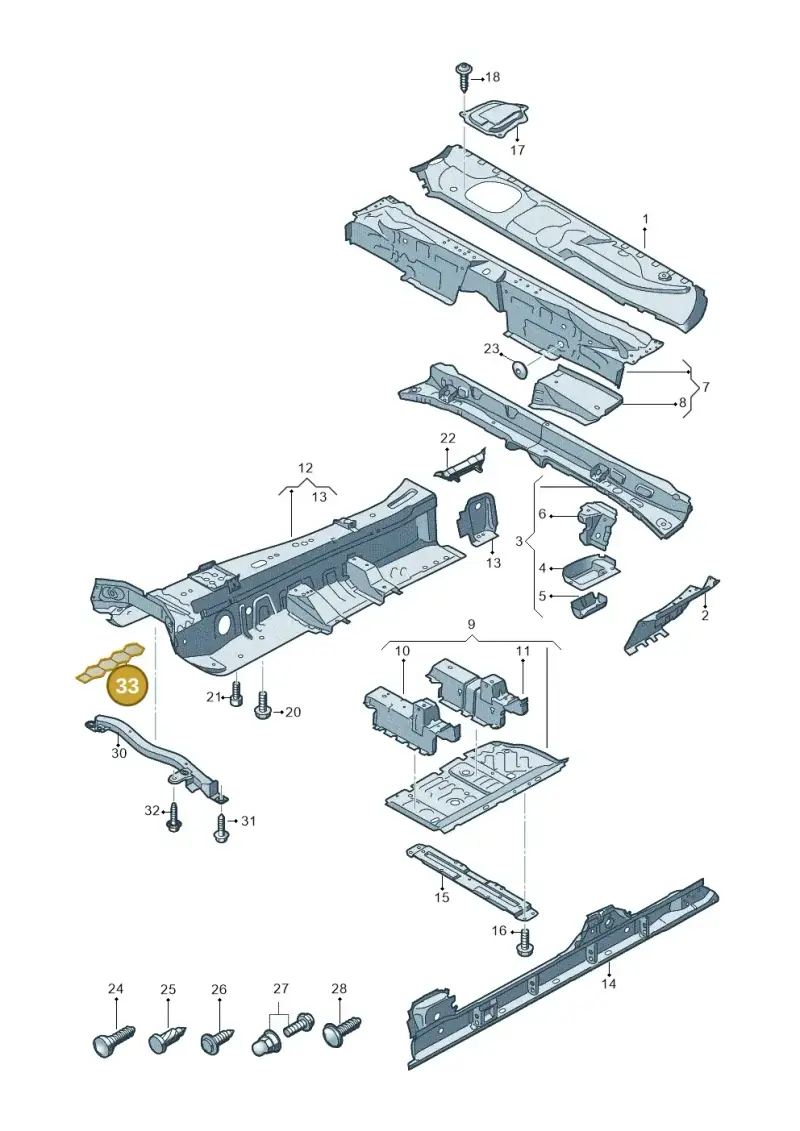 4H0804535 — Audi Q8 Quattro 3,0 (2018-) diagram 429803010, position 33