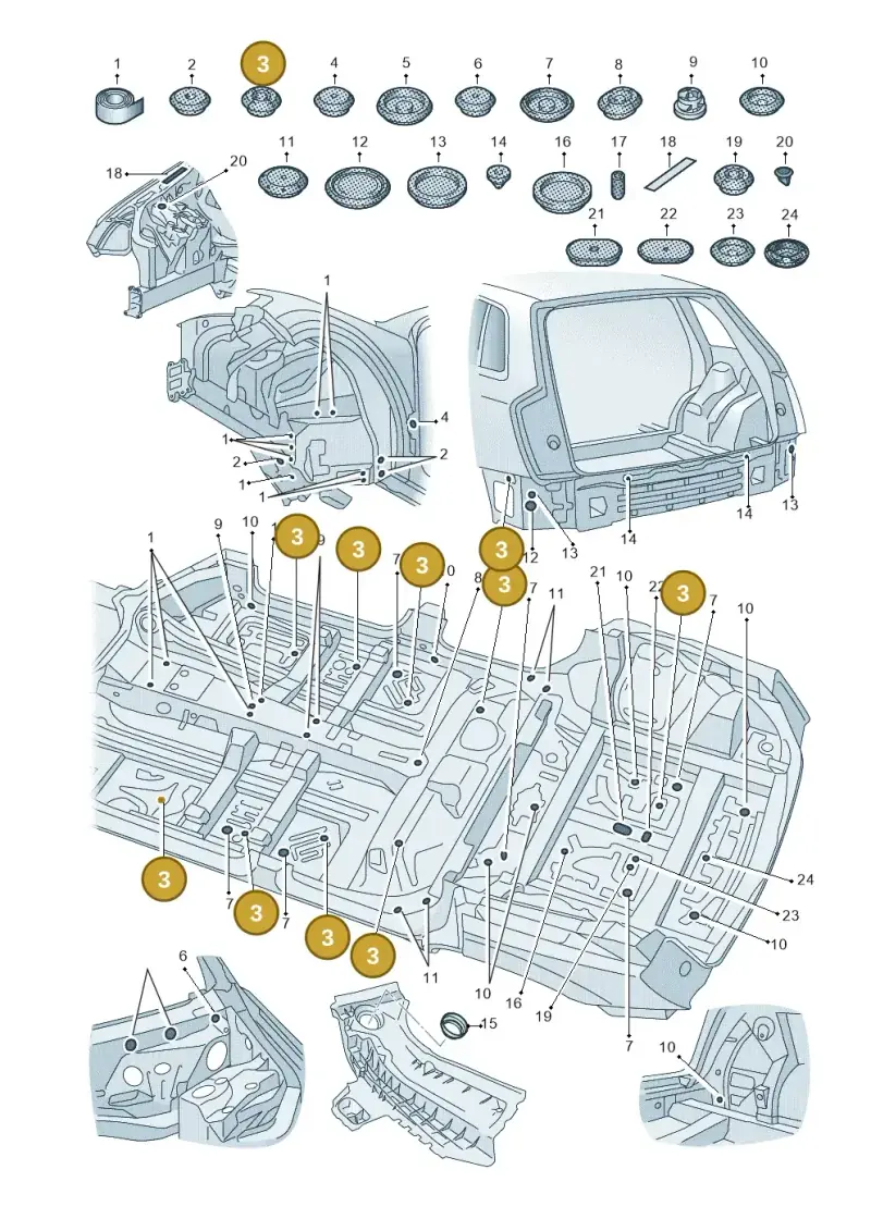 4H0804535 — Audi Q7 qu. 3.0 TDI (2015-2019) diagram 859803360, position 3