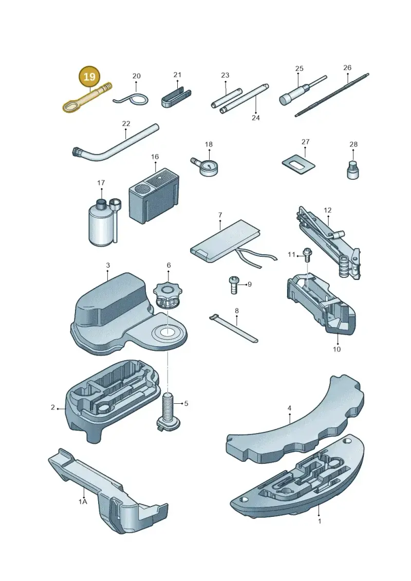 4H0805615 — Audi A8L qu. 3.0 TDI (2009-2014) diagram 696011100, position 19