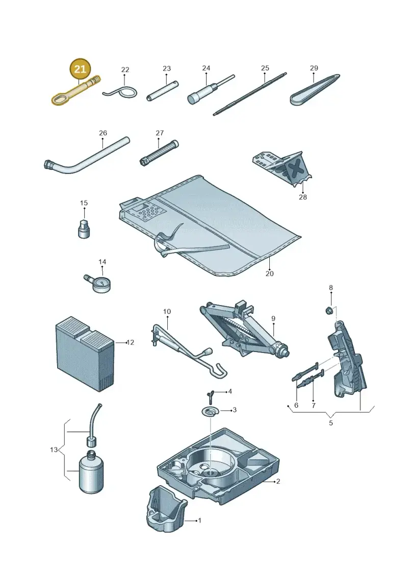 4H0805615 — Audi RS Q3 (2013-2018) diagram 728011100, position 21