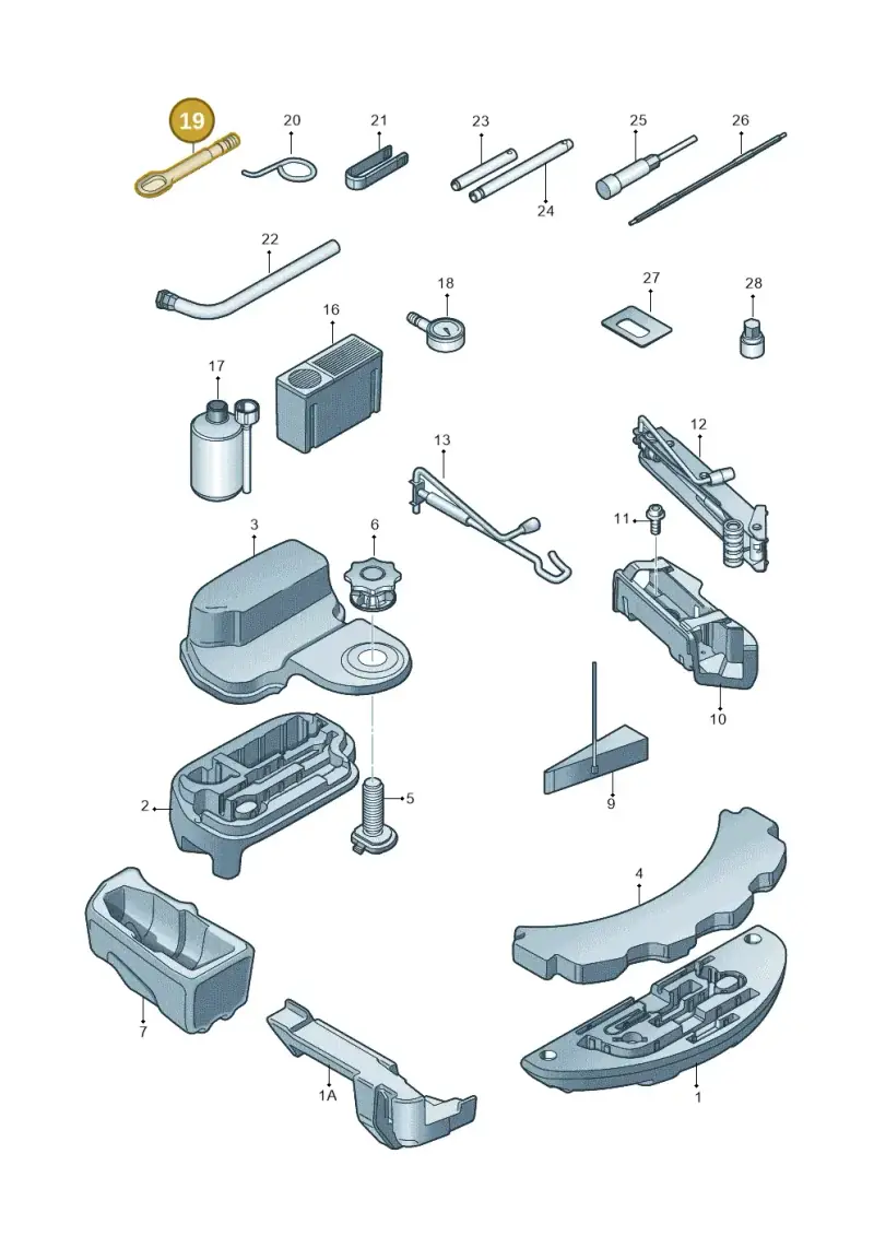 4H0805615 — Audi A8 (2013-2018) diagram 771011100, position 19