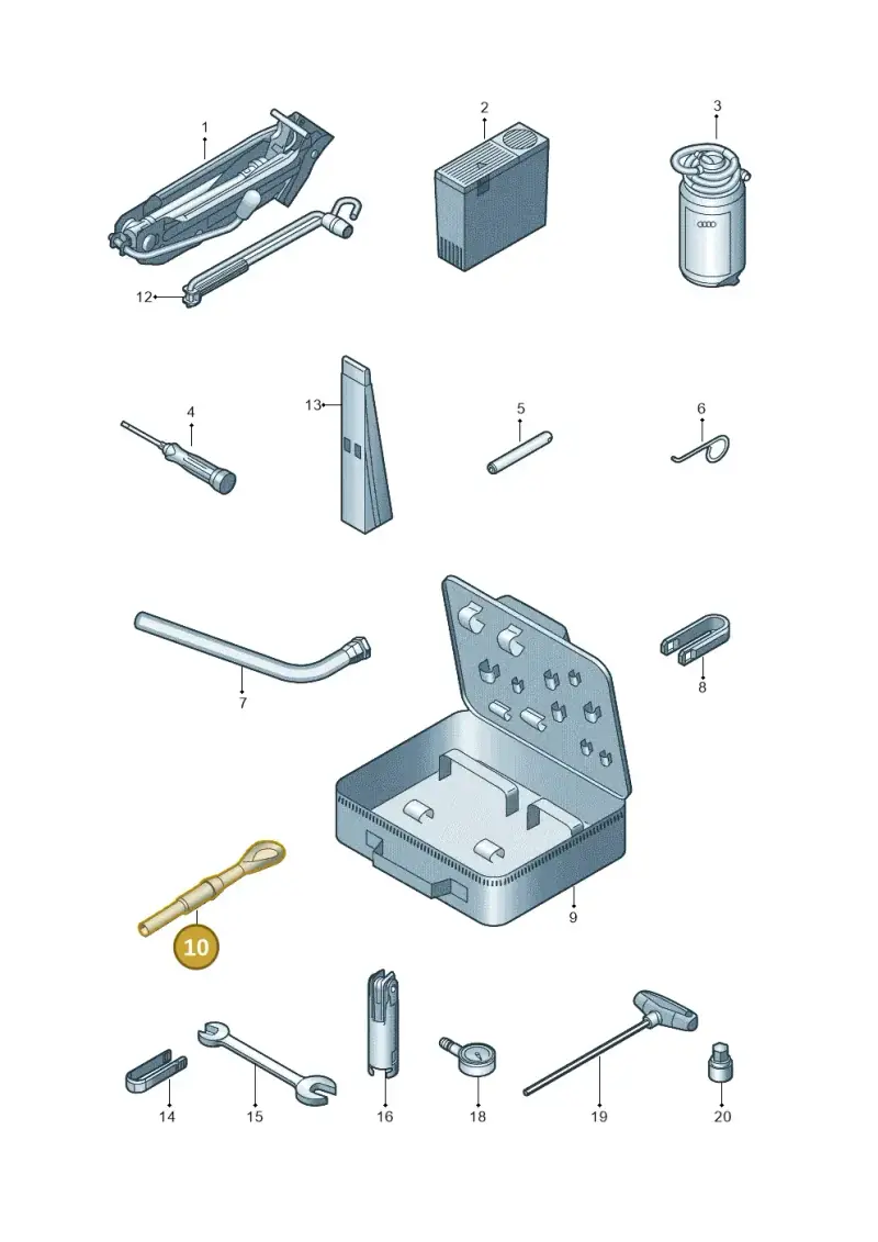 4H0805615 — Audi R8 Spyder (2015-2024) diagram 872011100, position 10