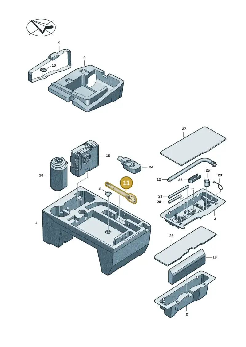 4H0805615A — Audi A5 Limo 2.0 (2024-) diagram 8wk011100, position 11