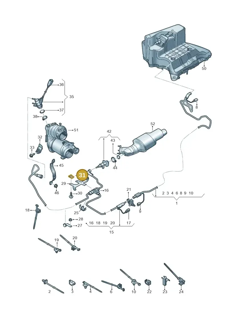 4H0821213 — Audi A6 2.0 (2018-) diagram 430201520, position 31