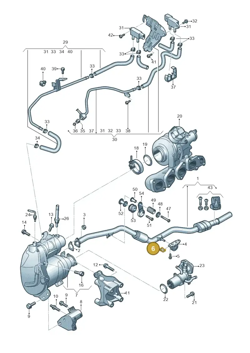 4H0821213 — Audi A6 2.0 (2018-) diagram 430253610, position 6
