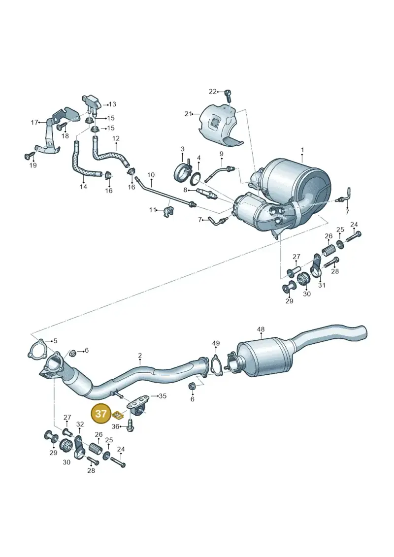 4H0821213 — Audi A8L (2017-2022) diagram 838253710, position 37