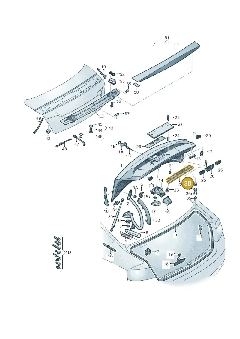 4H0827589C — Audi RS5 Coupe (2010-2015) diagram 695827000, position 38