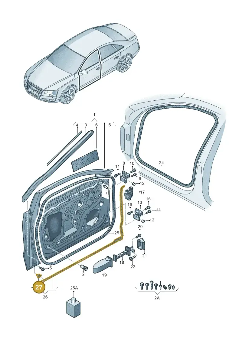 4H0837732 — Audi A8 (2013-2018) diagram 696831100, position 27