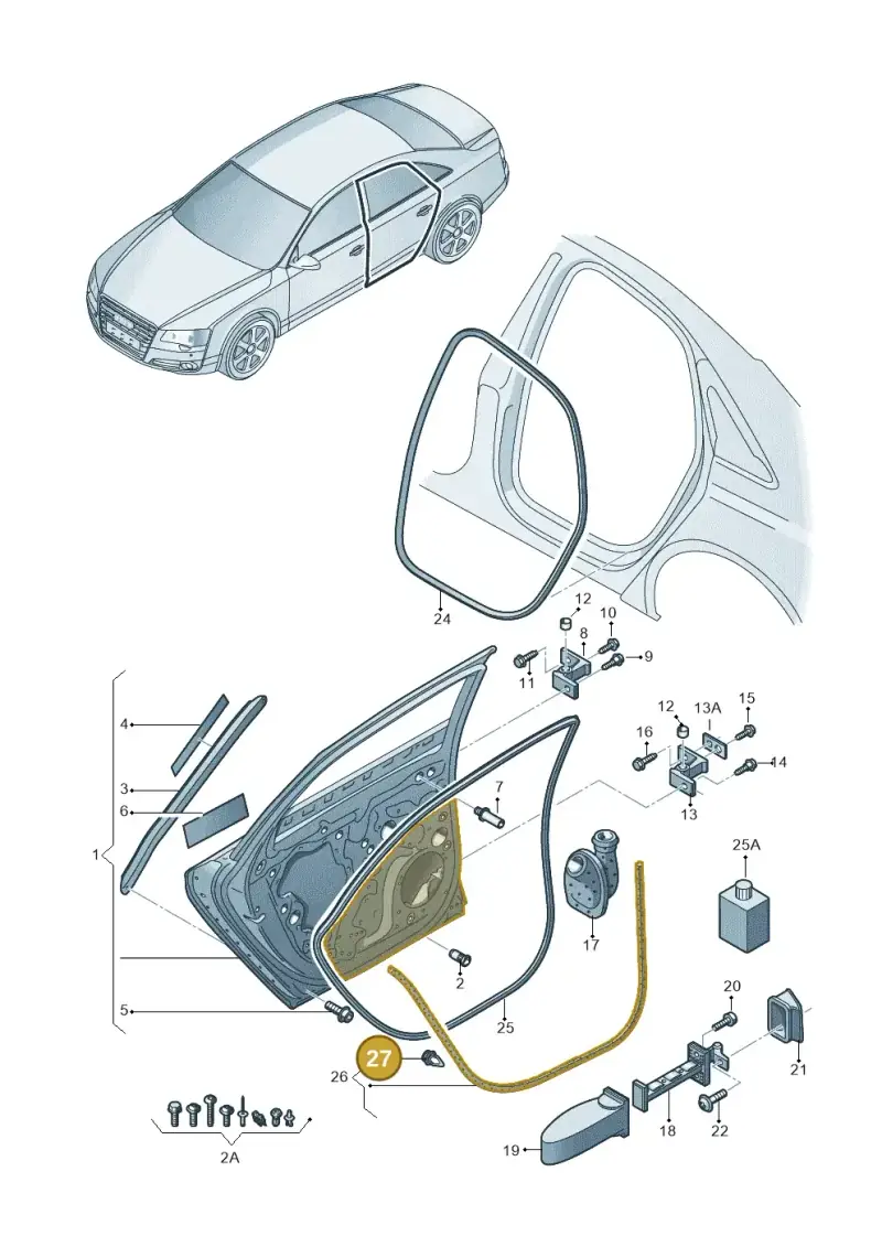 4H0837732 — Audi A8 (2013-2018) diagram 696833100, position 27