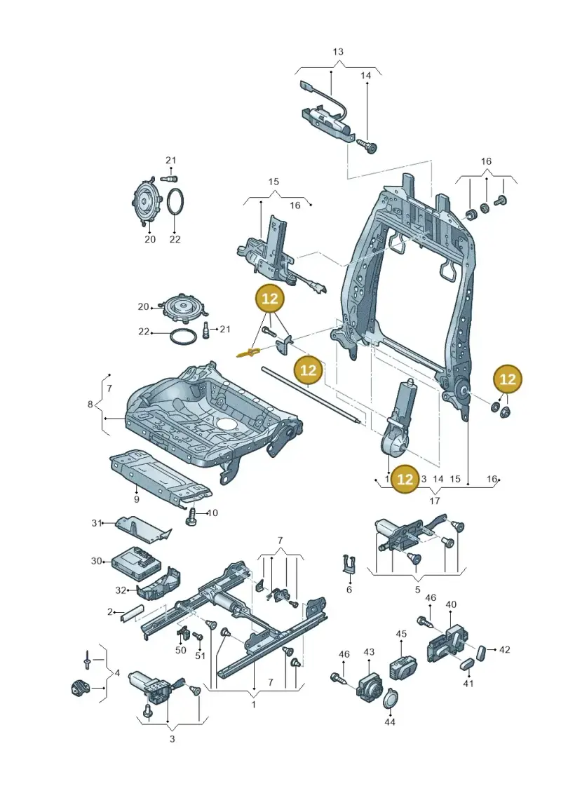 4H0898173 — Audi A8 (2013-2018) diagram 771959200, position 12
