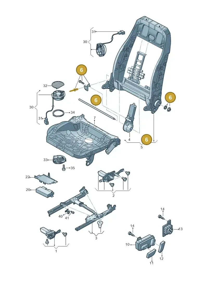 4H0898173 — Audi A7 Sportback (2014-2018) diagram 788959200, position 6