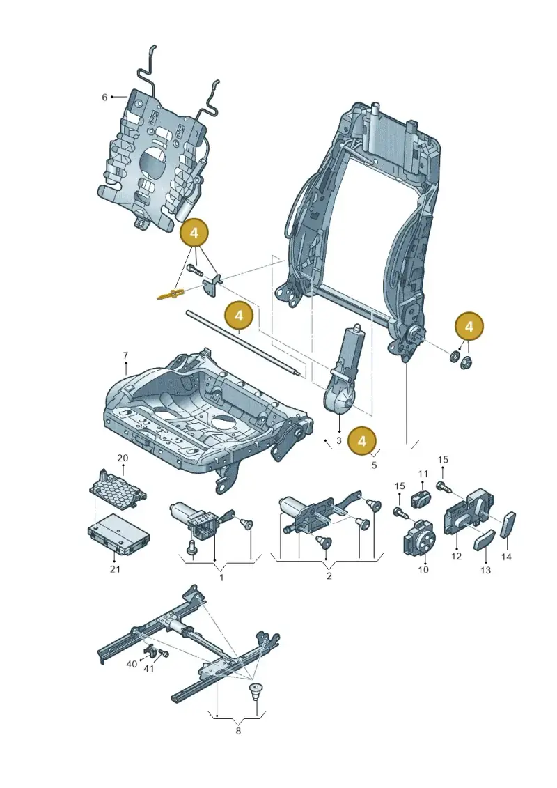 4H0898173 — Audi A3 Sportback (2016-2020) diagram 890959200, position 4