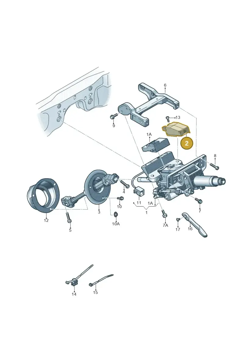 4H0905852C — Volkswagen Phideon (2016-2023) diagram 696419500, position 2