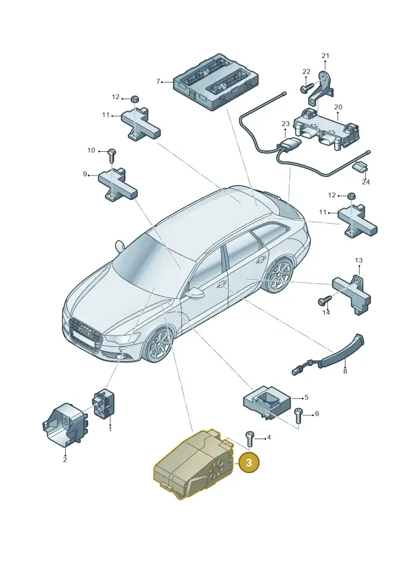 4H0905852C — Audi RS7 Sportback (2013-2018) diagram 765909000, position 3