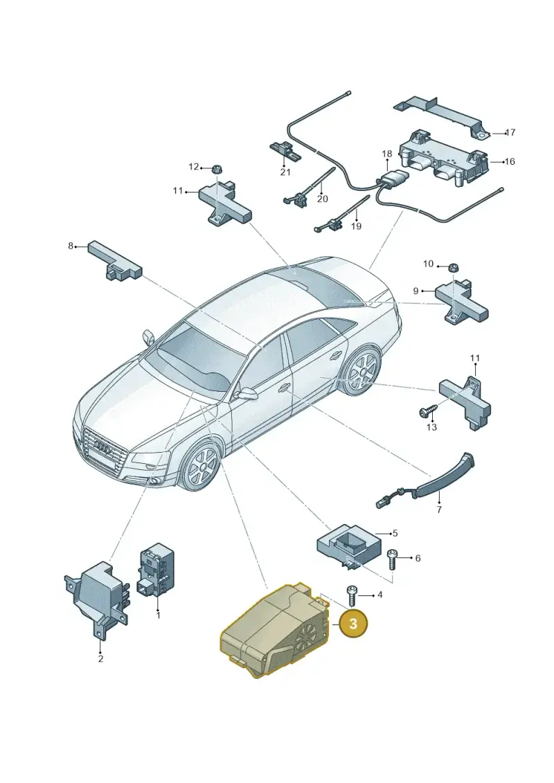 4H0905852C — Audi A8 (2013-2018) diagram 771909000, position 3
