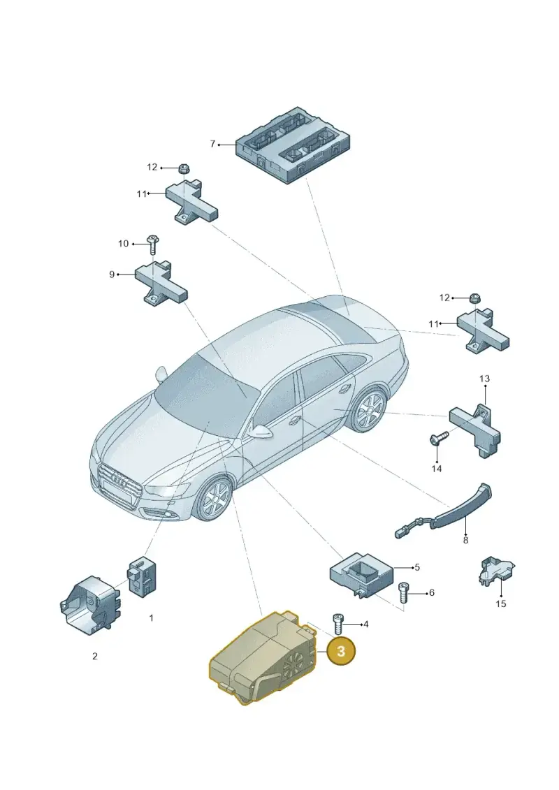 4H0905852C — Audi A6 1.8 (2015-2019) diagram 887909000, position 3