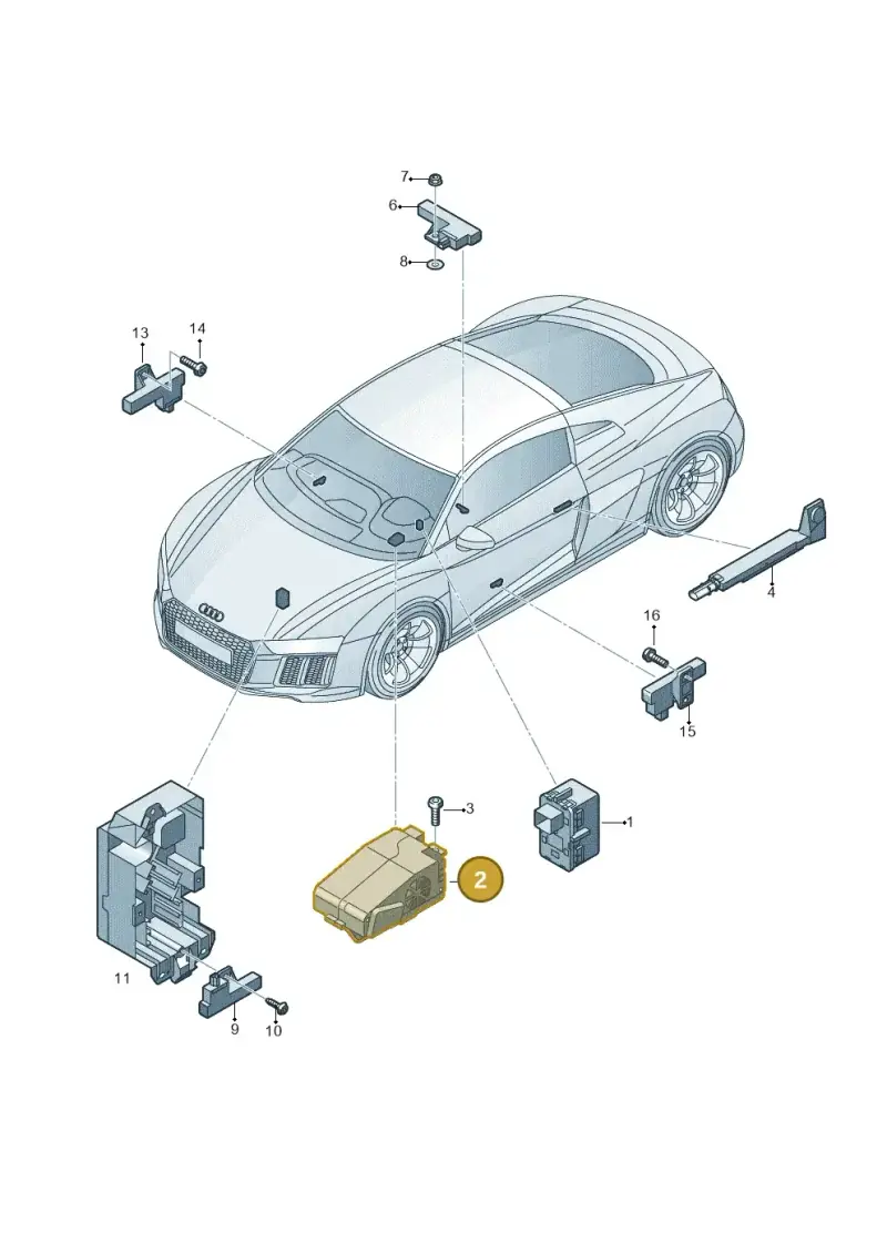 4H0905852C — Audi R8 Spyder (2015-2024) diagram 872909000, position 2