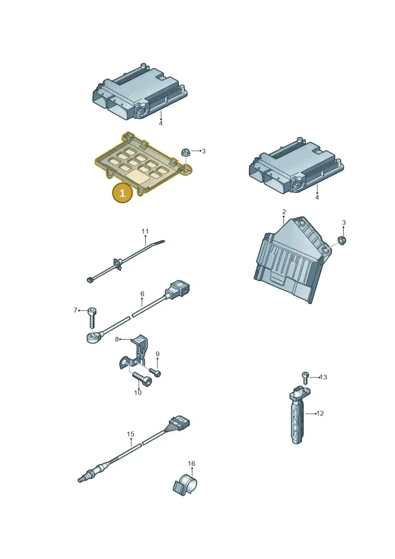4H0906330E — Audi A8L qu. 3.0 TDI (2009-2014) diagram 696906000, position 1