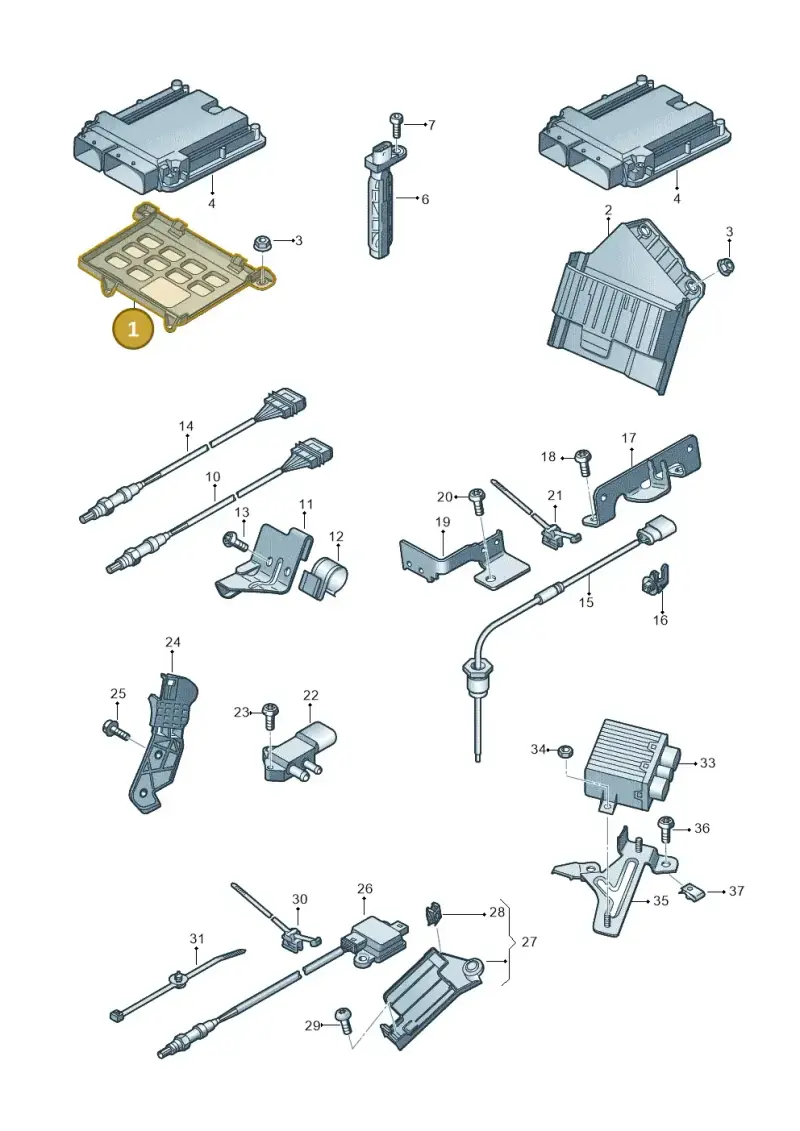 4H0906330E — Audi A8 (2013-2018) diagram 771906050, position 1
