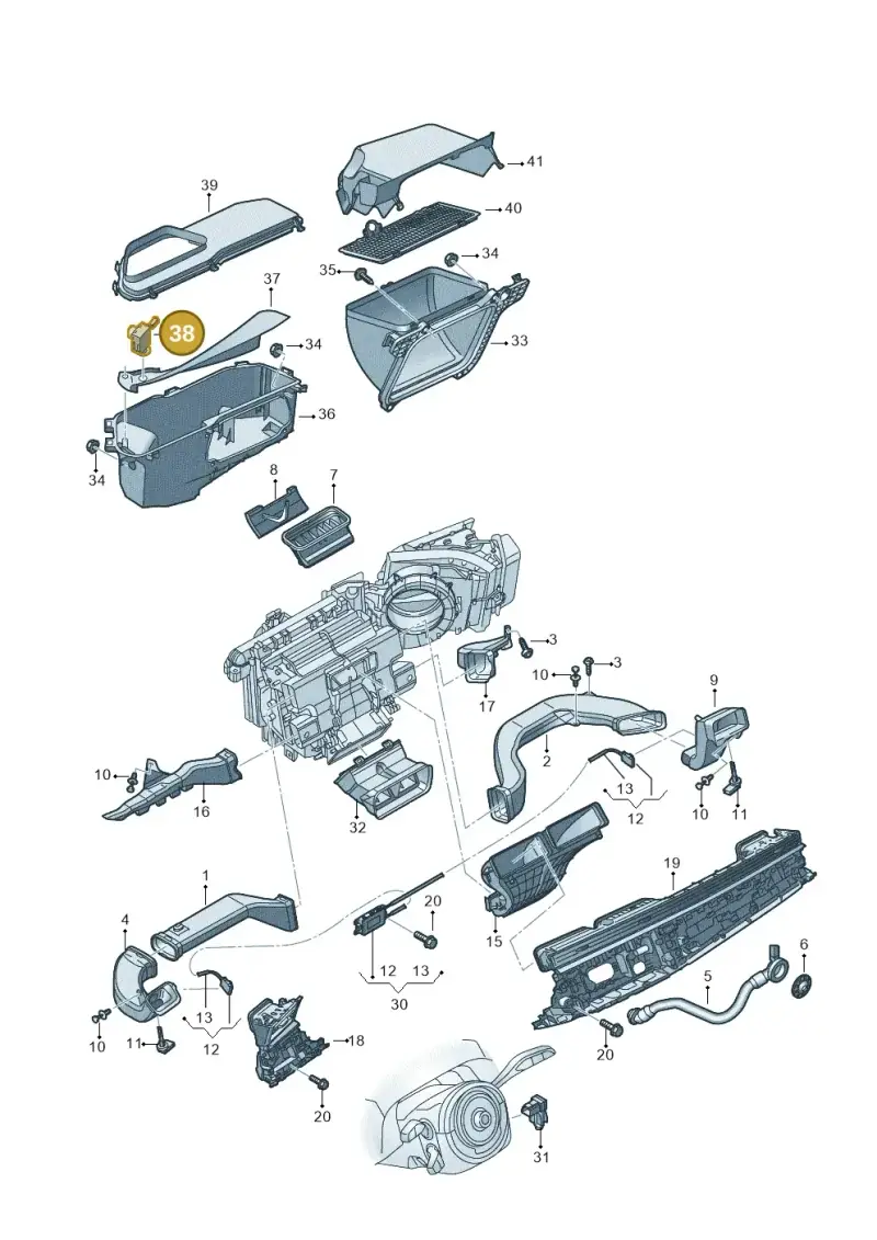 4H0907658A — Audi RS Q8 Quattro (2019-) diagram 429819010, position 38