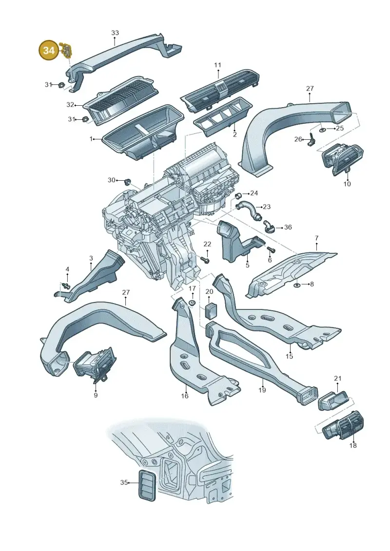 4H0907658A — Audi RSQ3 Sportback (2019-2024) diagram 597819010, position 34