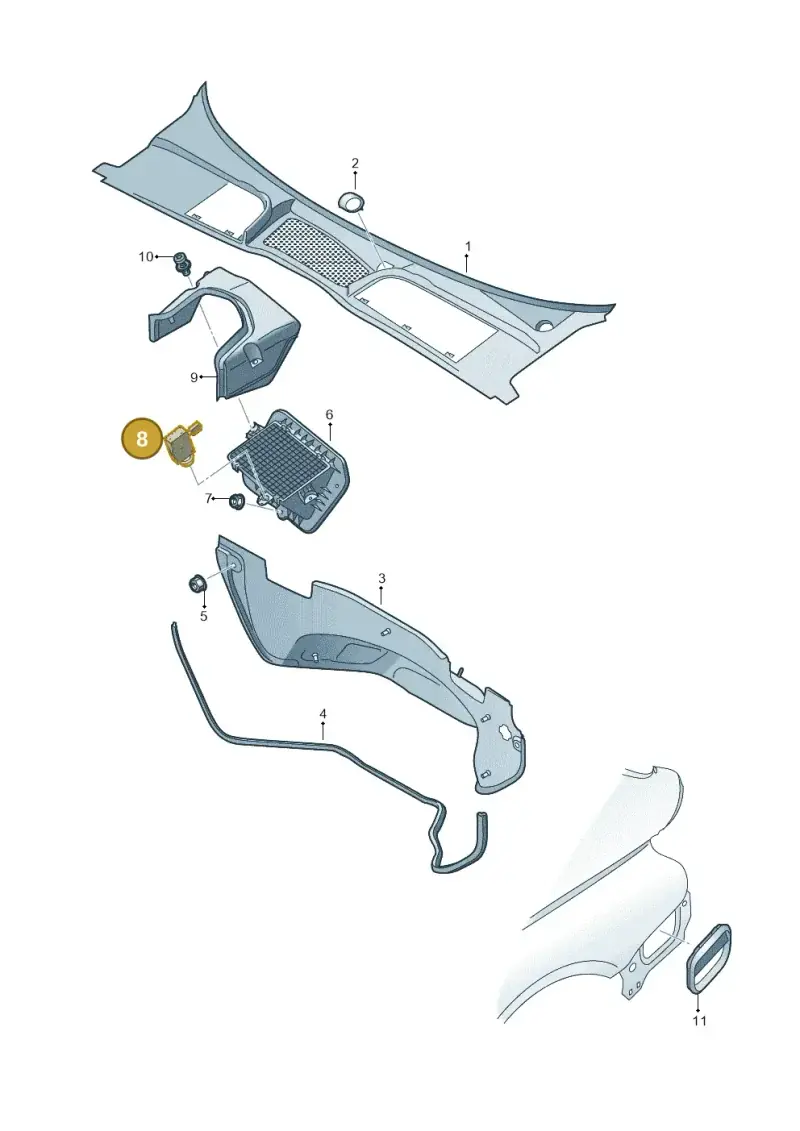 4H0907658A — Audi RS4 Avant (2017-) diagram 849819000, position 8