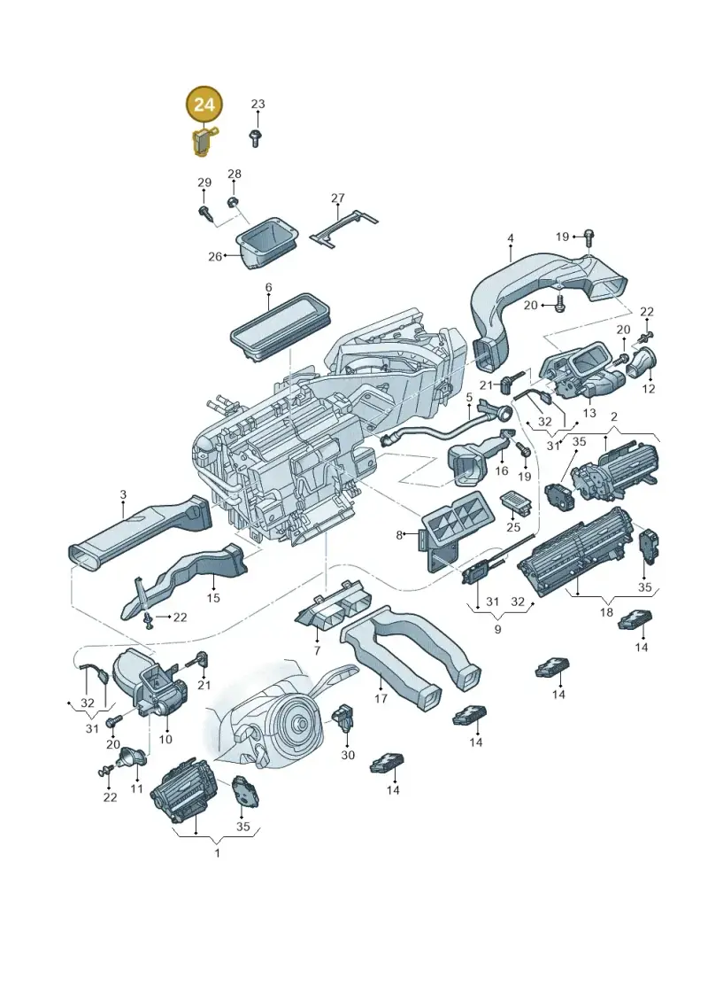 4H0907658C — Audi A8L (2017-2022) diagram 838819010, position 24