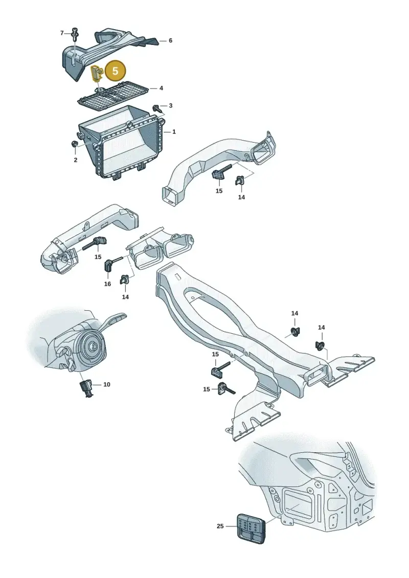 4H0907658C — Audi A5 Limo 2.0 (2024-) diagram 8wk819100, position 5