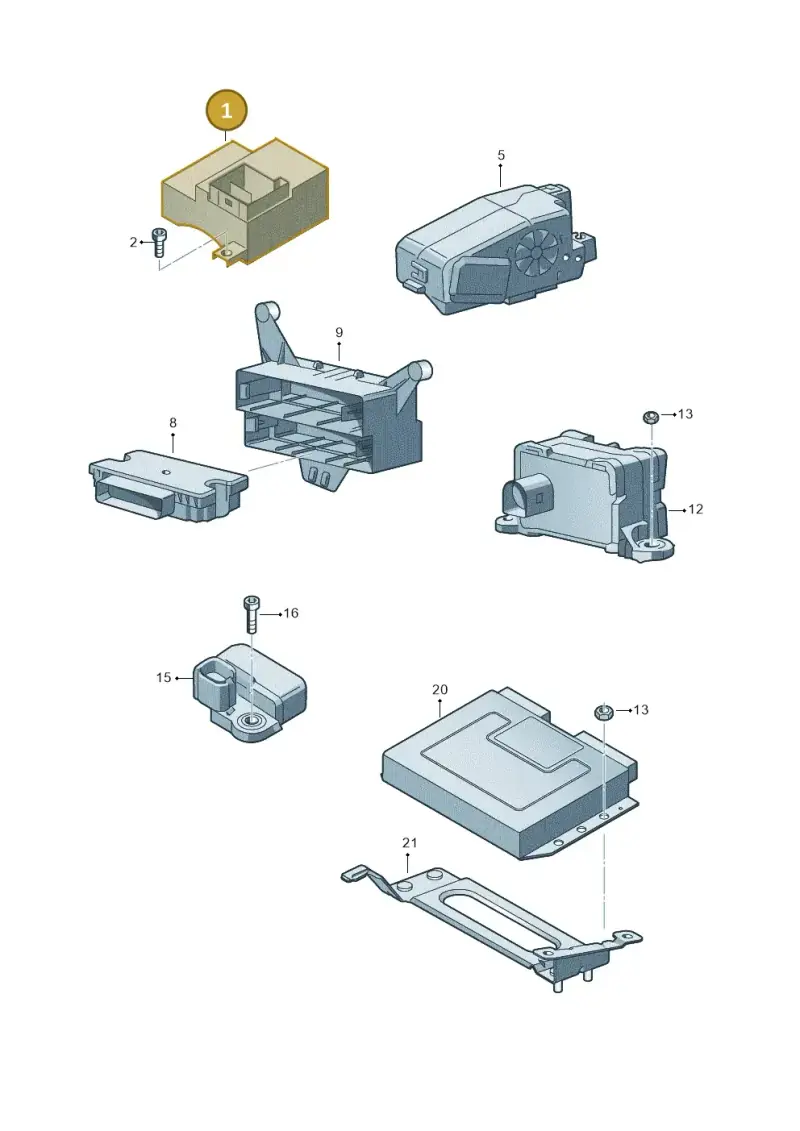 4H0907705K — Volkswagen Touareg (2014-2018) diagram 693907050, position 1