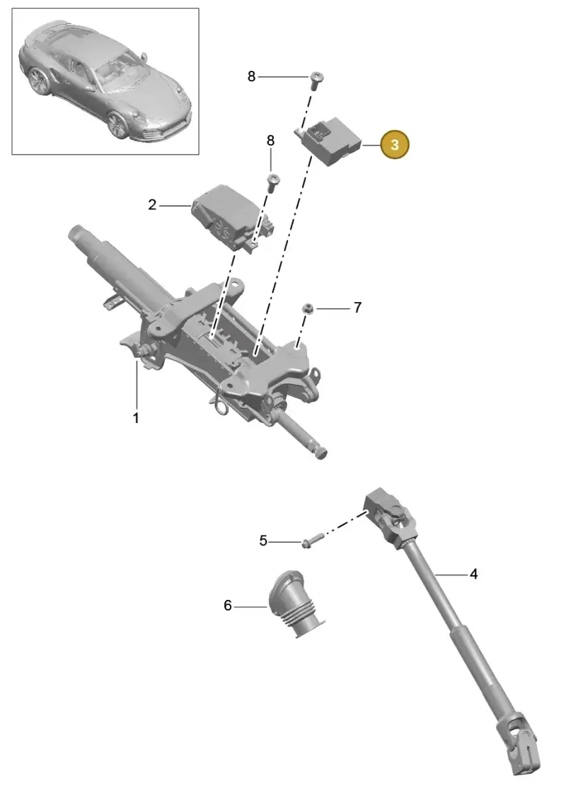 4H0907705K — Porsche 911 (2013-2020) diagram p42403006, position 3