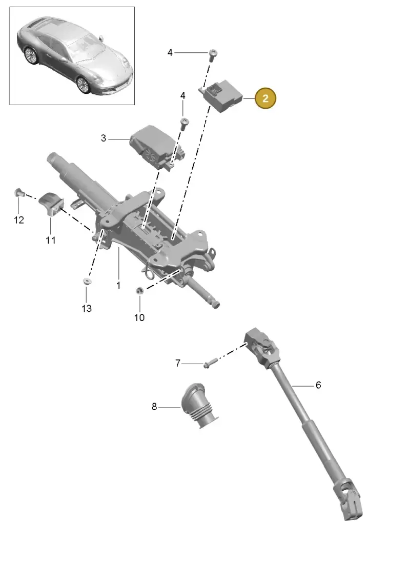 4H0907705K — Porsche 911 (2016-2019) diagram p47403006, position 2