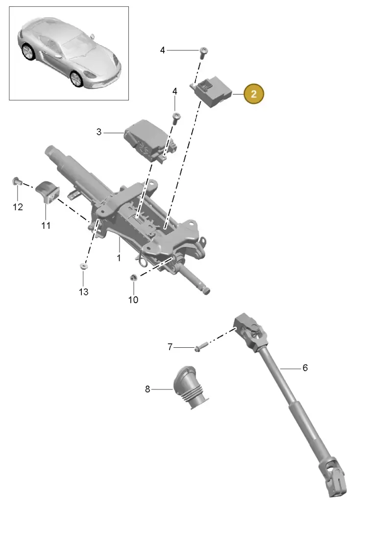 4H0907705K — Porsche Cayman (2016-2019) diagram p50403060, position 2