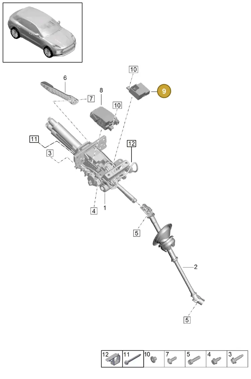 4H0907705K — Porsche Macan (2018-2022) diagram p52403060, position 9