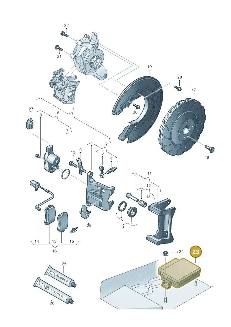 4H0907801E — Audi A7 Sportback (2010-2015) diagram 765615700, position 23