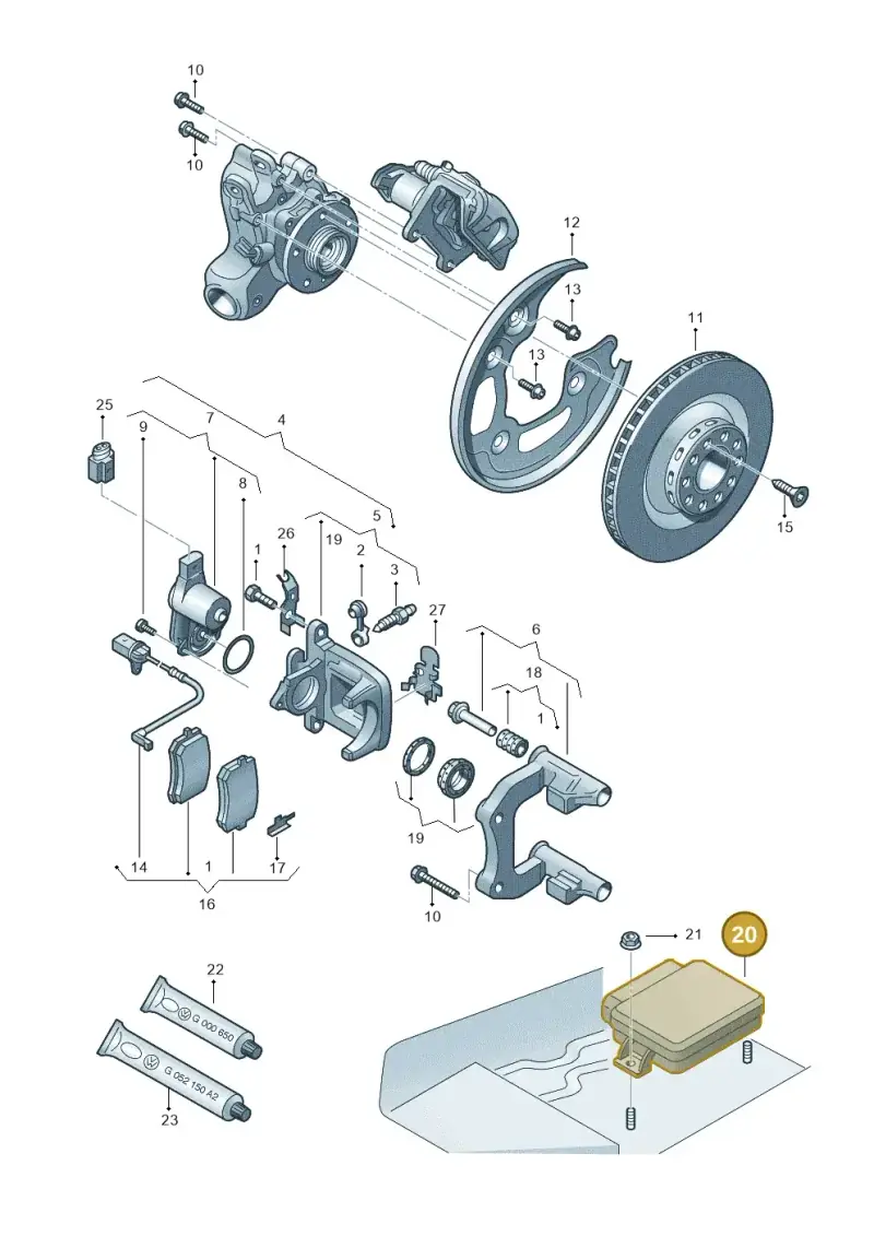4H0907801E — Audi A6 Avant (2012-2018) diagram 696615650, position 20