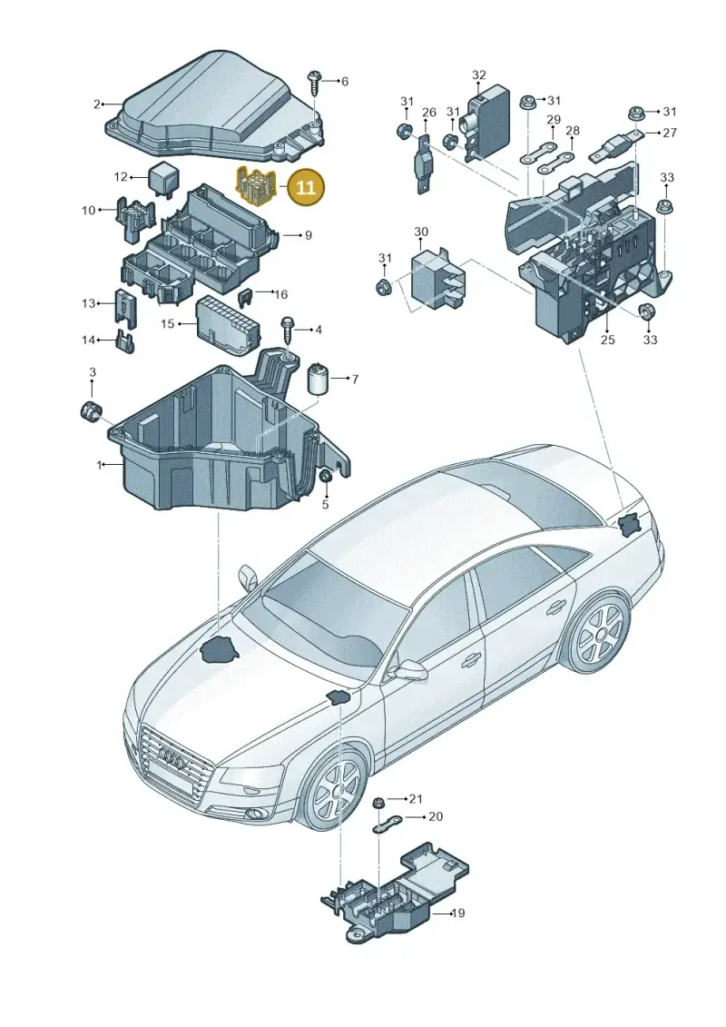 4H0937503B — Audi A8L qu. 3.0 TDI (2013-2018) diagram 771937200, position 11