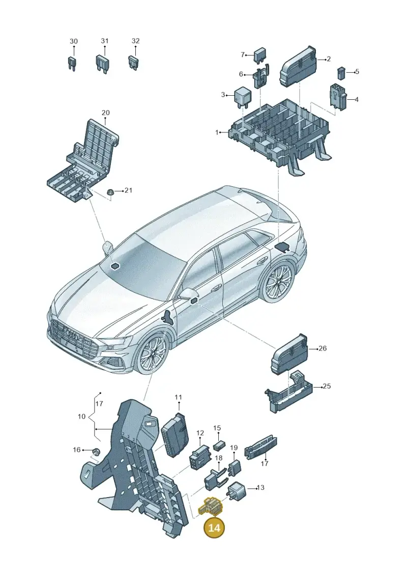 4H0937527 — Audi RS Q8 Quattro (2019-) diagram 429937000, position 14