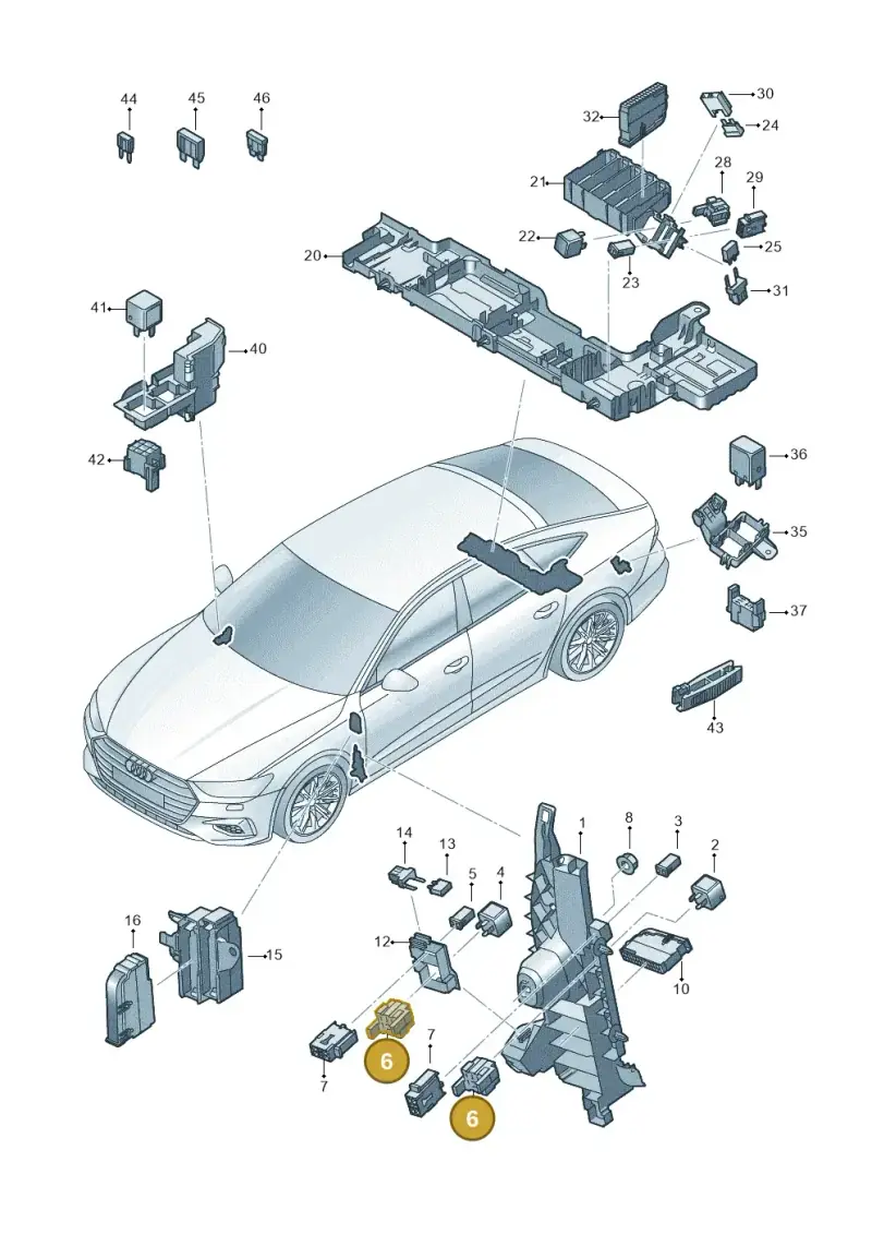 4H0937527 — Audi RS7 Sportback (2019-) diagram 435937000, position 6
