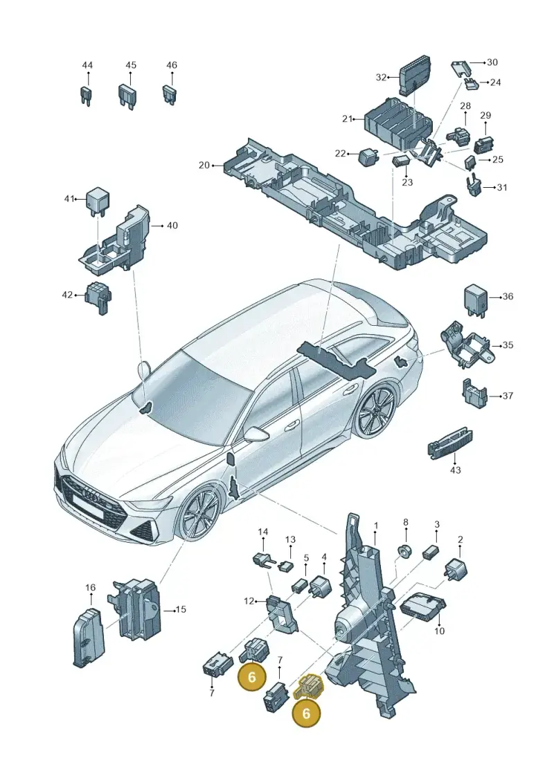 4H0937527 — Audi RS6 Avant (2019-) diagram 537937000, position 6
