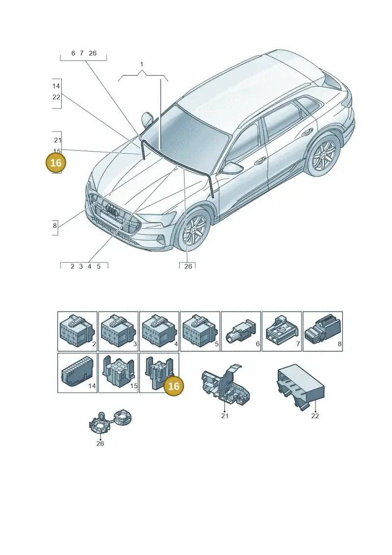 4H0937528 — Audi Q8 e-tron (2018-2020) diagram 586971900, position 16