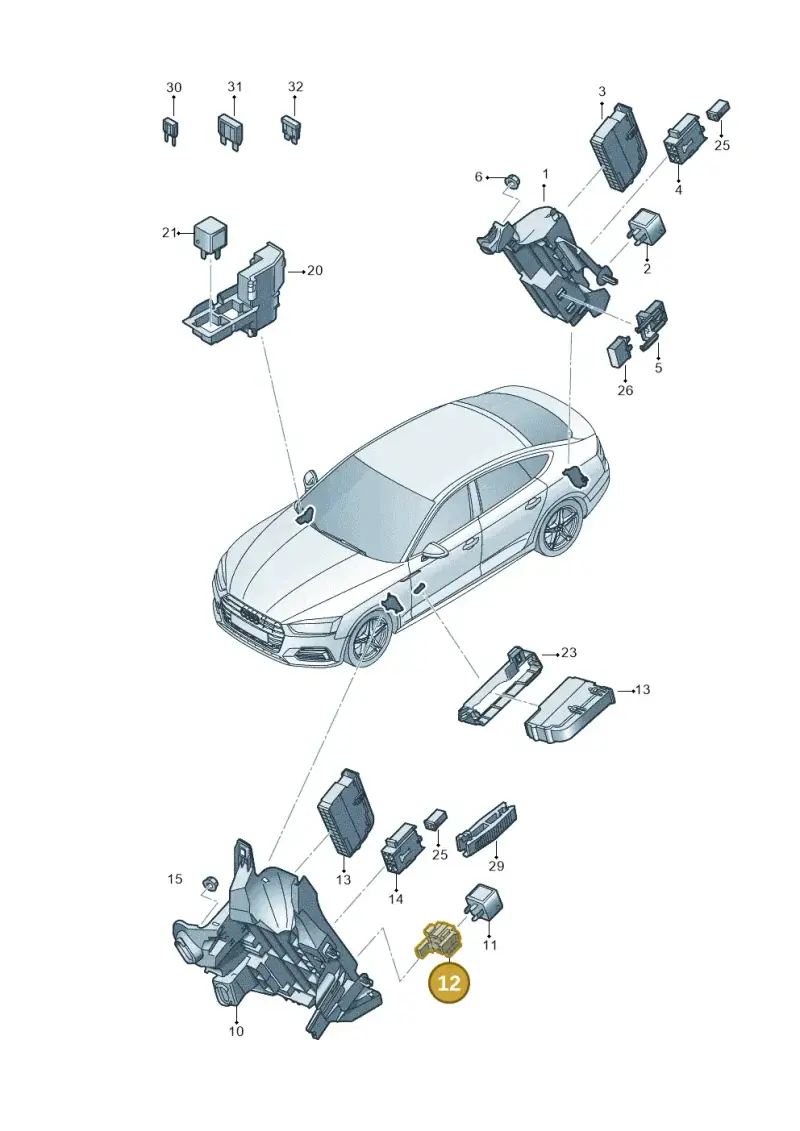 4H0937528 — Audi RS5 Sportback (2017-) diagram 897937000, position 12