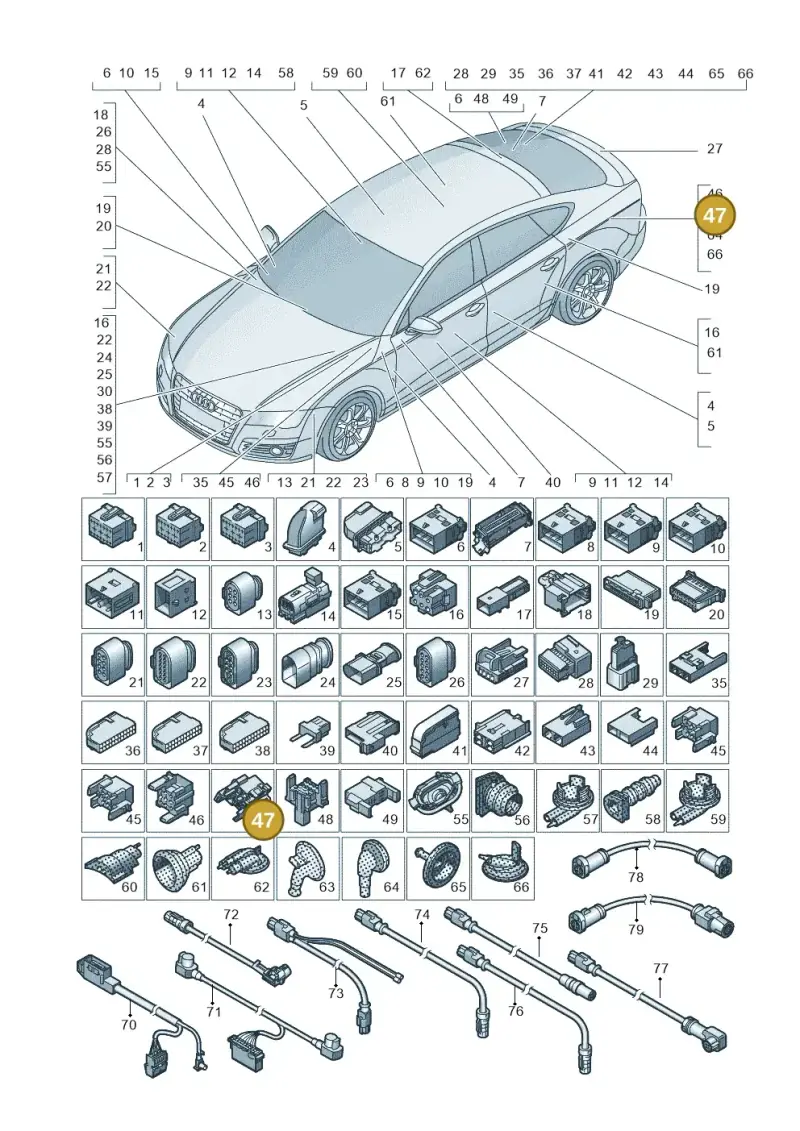 4H0937528C — Audi A6 qu. 3.0 tdi (2014-2018) diagram 798971790, position 47
