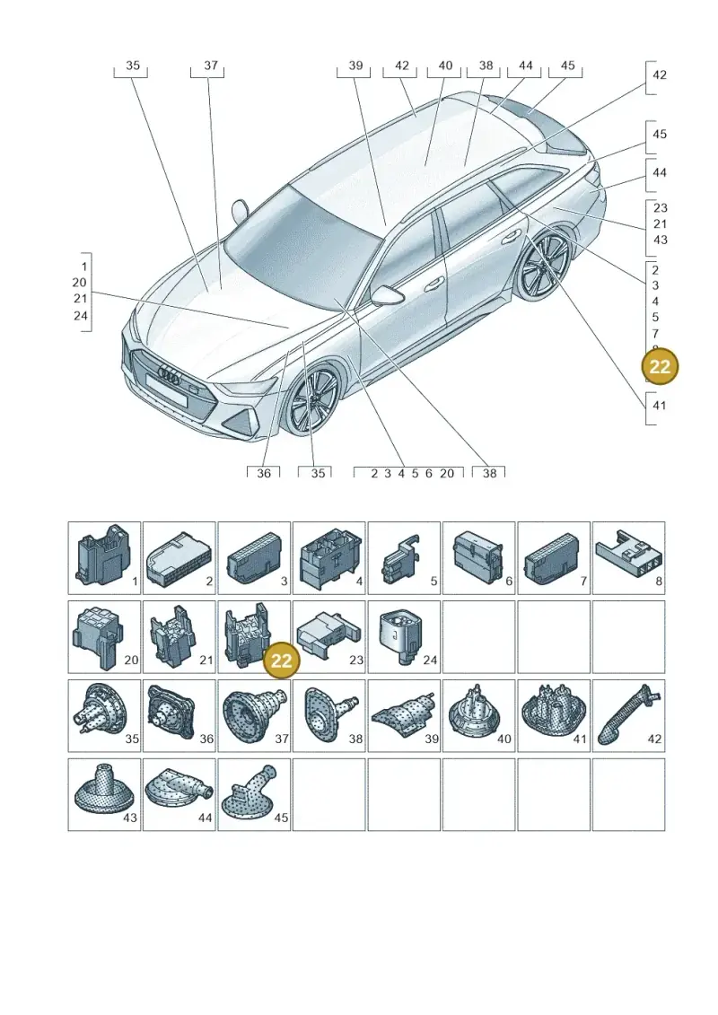 4H0937529 — Audi RS6 Avant (2019-) diagram 537971810, position 22