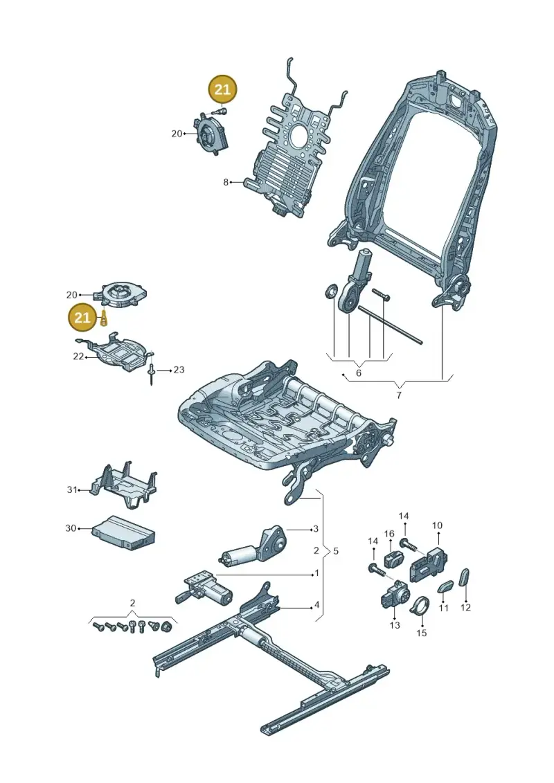 4H0941117 — Audi RS4 Avant (2017-) diagram 849959200, position 21