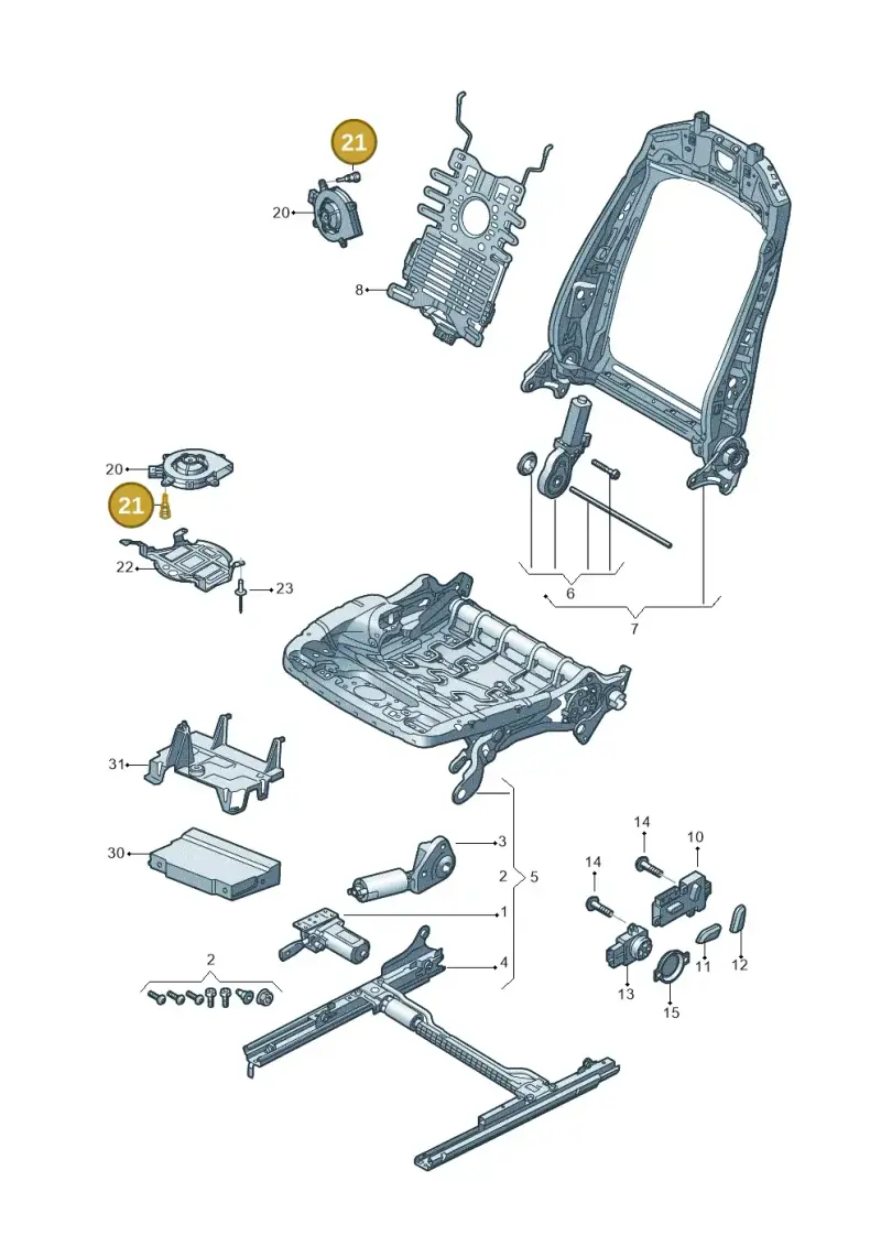 4H0941117 — Audi Q8 Quattro 3,0 (2018-) diagram 859959200, position 21