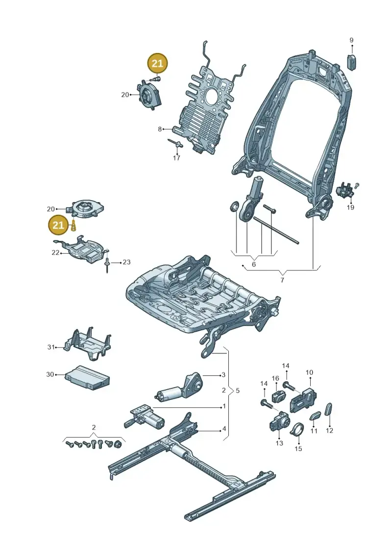 4H0941117 — Audi RS5 Sportback (2017-) diagram 897959200, position 21