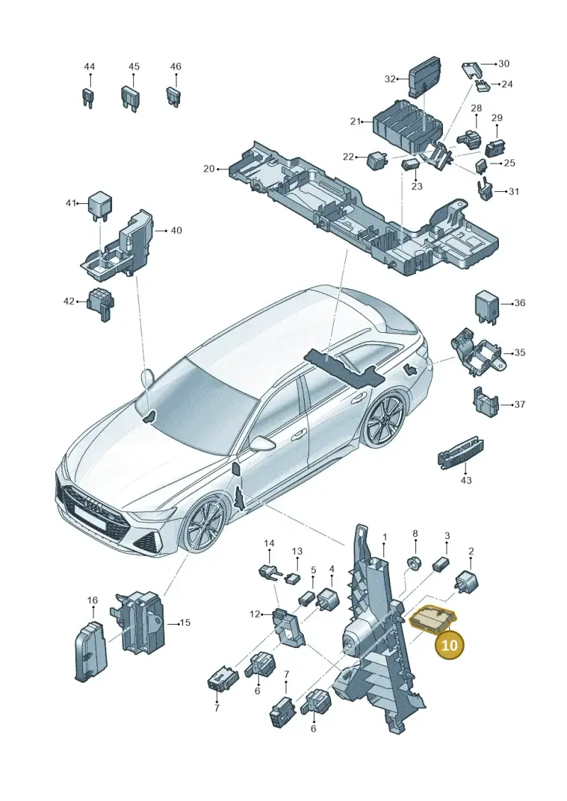 4H0941824 — Audi RS6 Avant (2019-) diagram 537937000, position 10