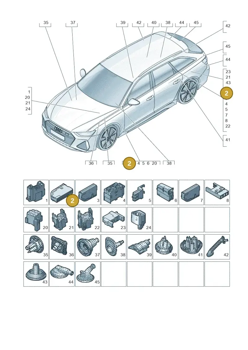4H0941824 — Audi RS6 Avant (2019-) diagram 537971810, position 2
