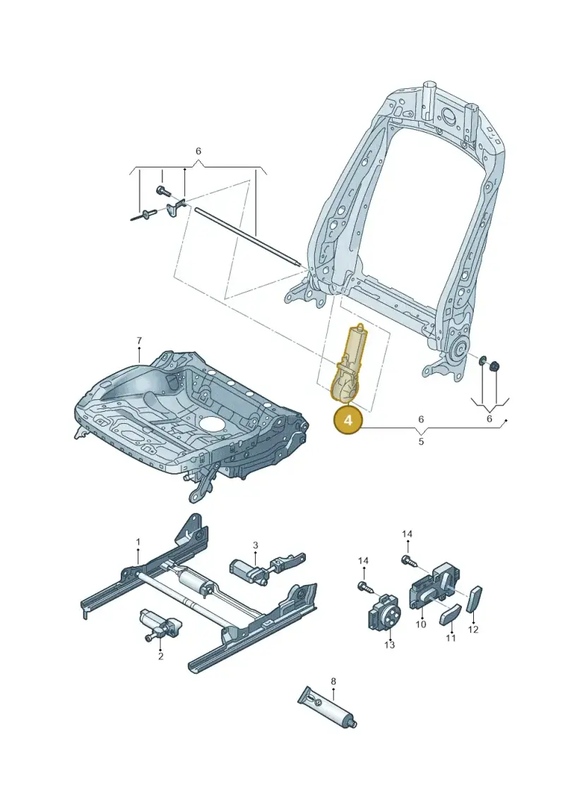 4H0959762 — Audi RS Q3 (2013-2018) diagram 764959200, position 4